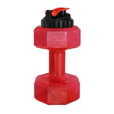 Бутылка-гантеля для воды 2200 мл, красная (SN6010-RED-NO)