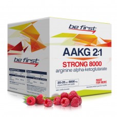 Аргинин альфа-кетоглутарат (ААКГ) жидкий Be First Arginine AKG Strong, 8000 мг, 20 ампул, малина