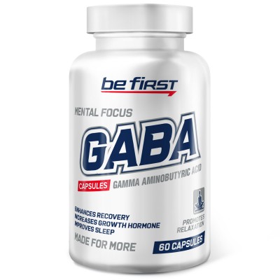Гамма-аминомасляная кислота GABA (ГАБА, ГАМК) Be First Capsules 60 капсул