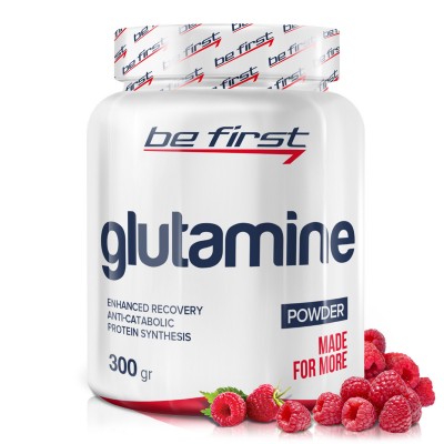 Глютамин Be First Glutamine Powder 300 гр, малина