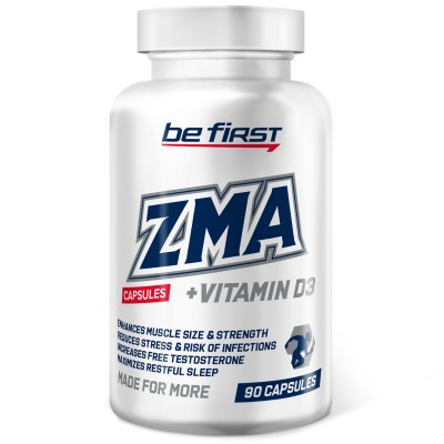 Витаминно-минеральный комплекс ЗМА (цинк+магний+витамин Б6+Д3) Be First ZMA + vitamin D3 90 капсул