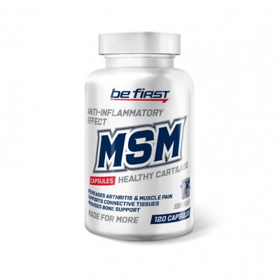 Препарат для суставов и связок Be First MSM МСМ (метилсульфонилметан) Capsules 120 капсул