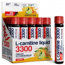 Л-карнитин жидкий концентрат в питьевых ампулах для похудения Be First L-Carnitine 3300 мг 20 ампул, цитрусовый микс