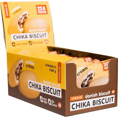 Печенье неглазированное с начинкой Chikalab Бисквит датский, 9/50 г
