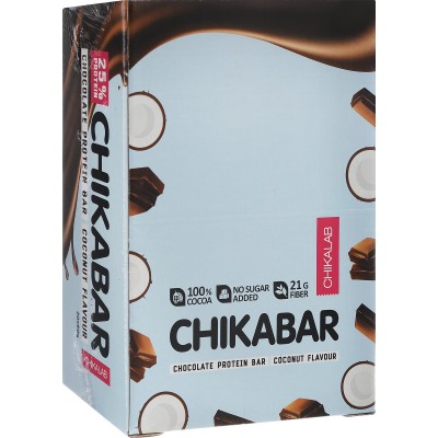Батончик глазированный с начинкой Chikalab Ассорти, 20/60 г