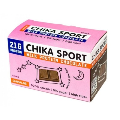 Шоколад молочный CHIKALAB 4*100 грамм (коробка из 4-х плиток шоколада), шоколад молочный