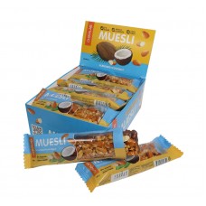 Батончики Chikalab Chikabar Muesli 40 г, 12 шт, вкус: миндаль-кокос Батончики Chikalab Chikabar Muesli 40 г, 12 шт, вкус: миндаль-кокос
