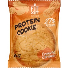 Протеиновое печенье Fit Kit Protein Cookie (коробка 24шт) Арахис-карамель Протеиновое печенье Fit Kit Protein Cookie (коробка 24шт) Арахис-карамель