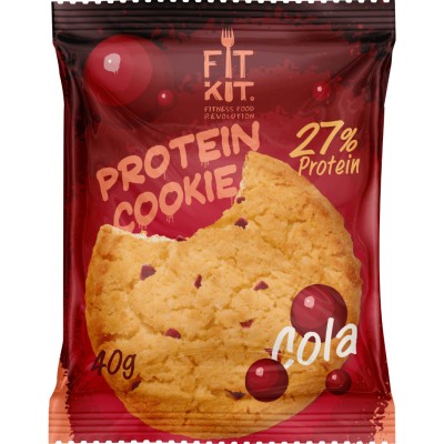 Протеиновое печенье Fit Kit Protein Cookie (коробка 24шт) Кола