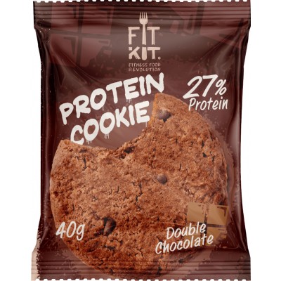 Протеиновое печенье Fit Kit Protein Cookie (коробка 24шт) Шоколад