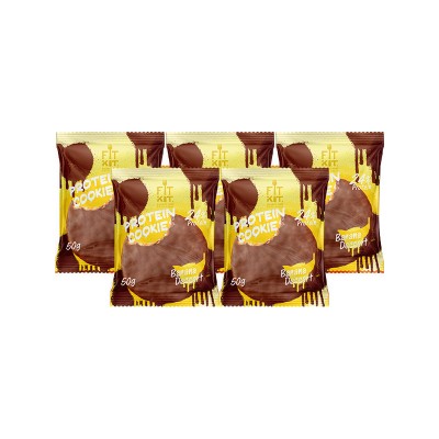 Fit Kit Chocolate Protein Cookie, 5шт x 50г (банановый десерт)