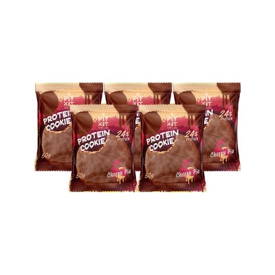 Fit Kit Chocolate Protein Cookie, 5шт x 50г (вишневый пирог)