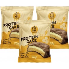 Fit Kit Protein Cake, 3шт x 70г (медовый крем)