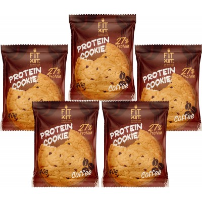 Fit Kit Protein Cookie, 5шт x 40г (кофе)