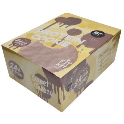 Fit Kit Chocolate Protein Cookie, упаковка 24шт по 50г (сладкий сыр)