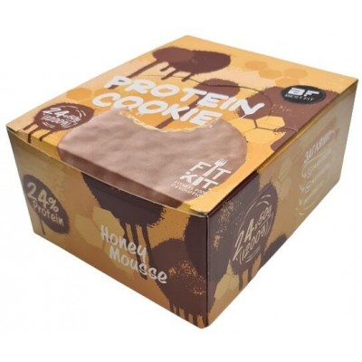 Fit Kit Chocolate Protein Cookie, упаковка 24шт по 50г (медовый мусс)