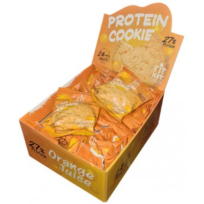 Fit Kit Protein Cookie, упаковка 24шт по 40г (апельсиновый сок)