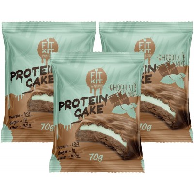 Fit Kit Protein Cake, 3шт x 70г (шоколад-мята)