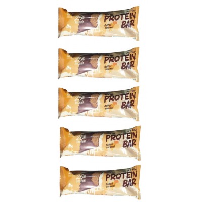 Fit Kit Протеиновый батончик без сахара Protein BAR, 5шт по 60г (Соленая карамель)