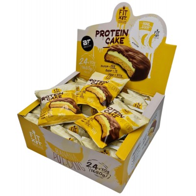 Fit Kit Protein Cake, упаковка 24шт по 70г (банановый пудинг)