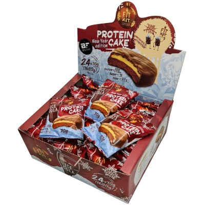 Fit Kit Protein Cake, упаковка 24шт по 70г (ледяная кола)