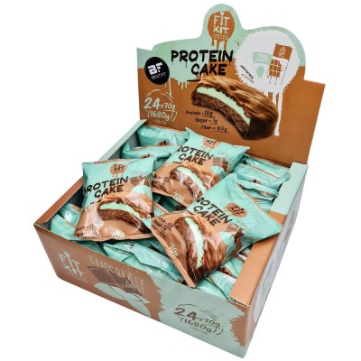 Fit Kit Protein Cake, упаковка 24шт по 70г (шоколад-мята)