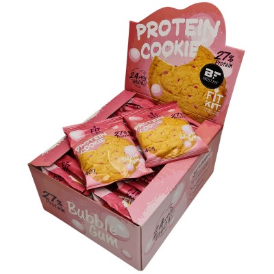 Fit Kit Protein Cookie, упаковка 24шт по 40г (бабл-гам)