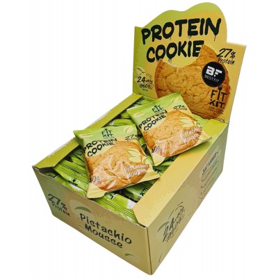 Fit Kit Protein Cookie, упаковка 24шт по 40г (фисташковый мусс)