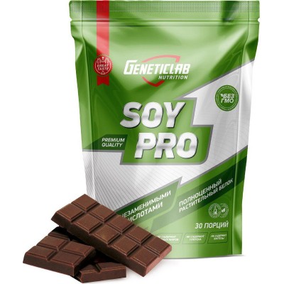 Протеин соевый Geneticlab Nutrition Soy Pro, шоколад, 900 г