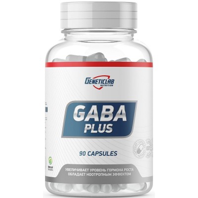 Гамма-аминомасляная кислота Geneticlab Nutrition GABA Plus, 90 капсул