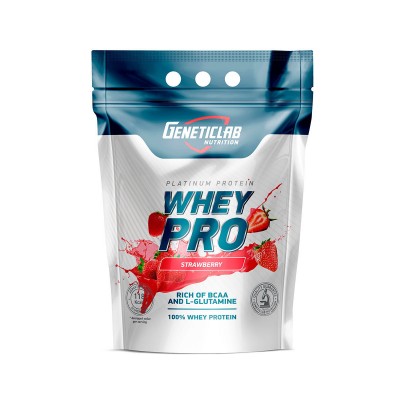 Протеин сывороточный Geneticlab Nutrition Whey Pro, клубника, 2,1 кг