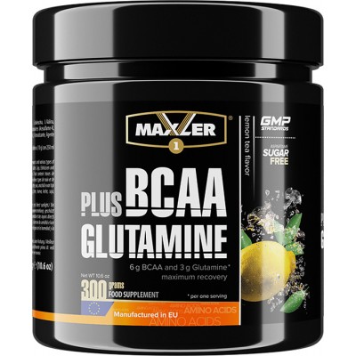 Комплекс аминокислот Maxler BCAA + Glutamine Lemon Tea, 300 г