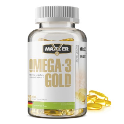 Омега-3 жирные кислоты Maxler Omega-3 Gold EU, 120 гелевых капсул