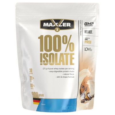 Изолят протеина Maxler 100% Isolate (90% protein) 900 гр. - Ледяной кофе