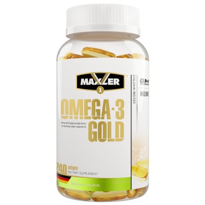 Maxler Omega-3 Gold EU, (Омега 3 Голд), 240 гелевых капсул
