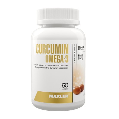 Maxler Curcumin + Omega 3 ( куркумин и Омега-3 ), 60 мягких капсул