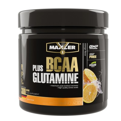 Комплекс аминокислот Maxler BCAA + Glutamine 300 гр. - Апельсин