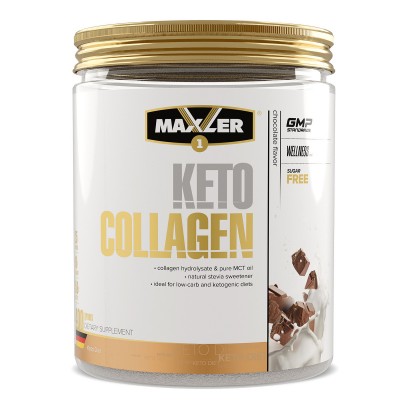 Кето коллаген + масло МСТ Maxler Keto Collagen, 400 гр, Шоколад