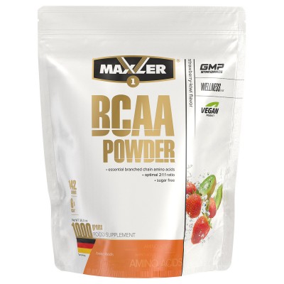 Аминокислоты Maxler BCAA Powder EU, 1000 гр. - Клубника-Киви