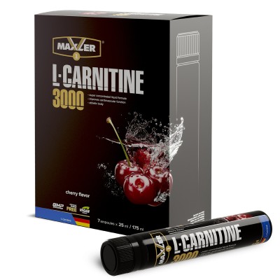 Карнитин Maxler L-Carnitine 3000 мг. (7 х 25 мл.) - Вишня