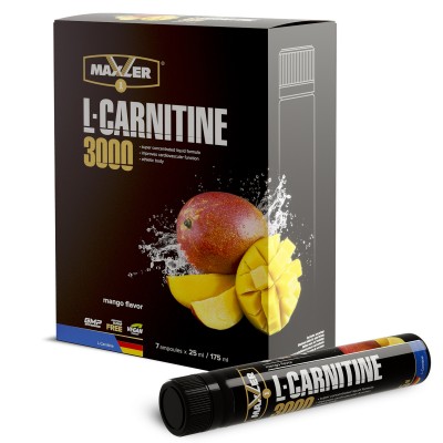 Карнитин Maxler L-Carnitine 3000 мг. (7 х 25 мл.) - Манго