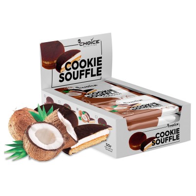Протеиновое печенье MyChoice Nutrition Cookie Souffle (Кокос), 9 шт х 50гр