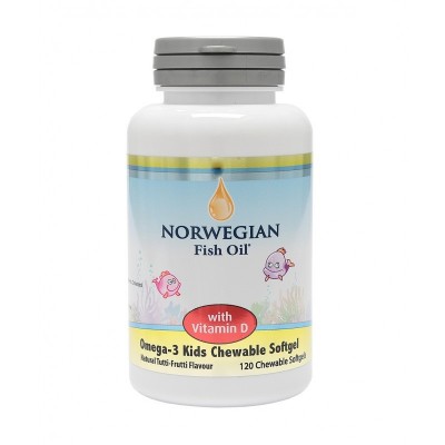 Norwegian Fish Oil Омега-3 с витамином Д капсулы Жев. 800Мг №120