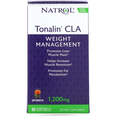 Комплекс жиров и аминокислот Natrol Тоналин CLA 1200 мг, 60 капсул
