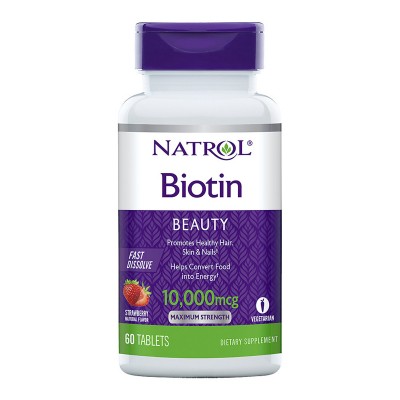 Биотин Natrol Biotin Fast Dissolve 10000 мкг, 60 таблеток