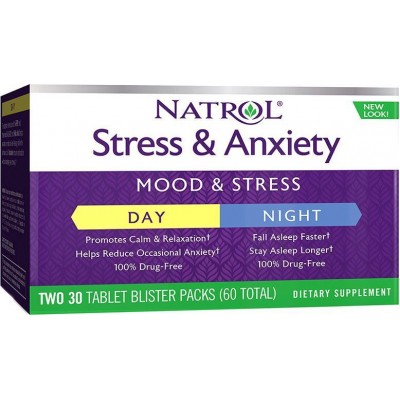 Витамины Natrol 'Stress & Anxiety Day + Night' 60 таб