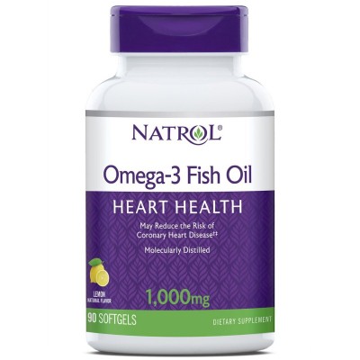 Рыбий жир Natrol Omega 3 Fish Oil 1000 мг, 90 капс, вкус: лимон
