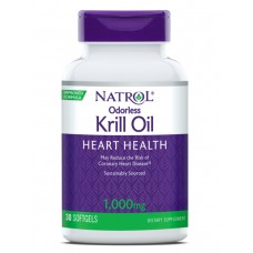 Omega-3 жирные кислоты высокой концентрации Natrol Odorless krill, 30 капсул