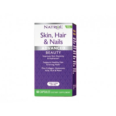 Витаминный комплекс для кожи, волос и ногтей NATROL Skin Hair & Nails with Lutein 60 таблеток