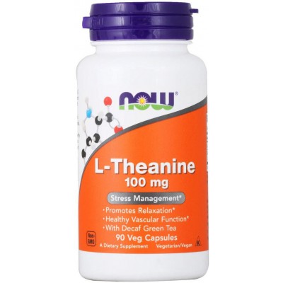 L-Тианин NOW L-Theanine 100 мг, 90 капсул